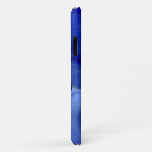 Vivid Blue-gemarmerde alcoholinkt monogram Case-Mate iPhone Case (Achterkant/rechts)