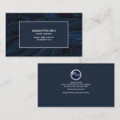 Vivid Blue Grunge General Contractor Visitekaartje (Voorkant / Achterkant)