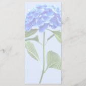 Vivid Blue Hydrangea Wedding Menu (Achterkant)
