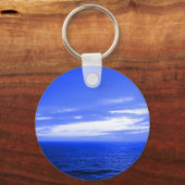 Vivid Blue Ocean Sunset Sky Sleutelhanger (Voorkant)