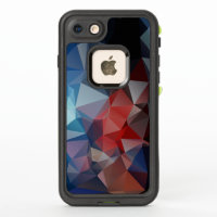 Vivid Blue Red Abstract piramide Patroon