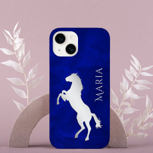 Vivid Blue Silver Horse Case-Mate iPhone 14 Hoesje