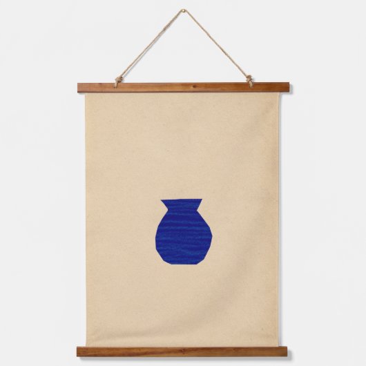 Vivid blue vases hangend wandkleed (Voorkant 2)