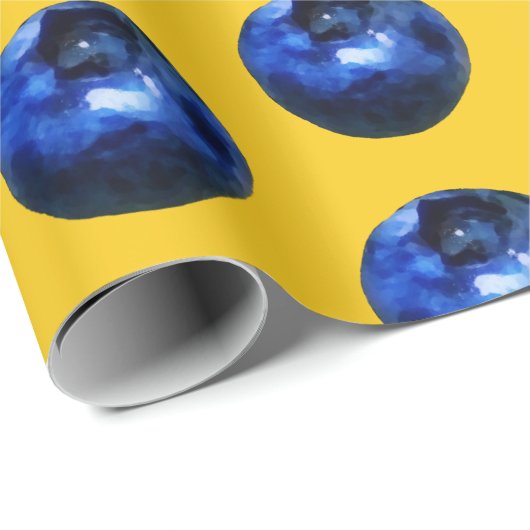 Vivid Blueberry Wrapping Paper Cadeaupapier (Rol Hoek)