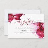 Vivid Burgundy Wine Red Abstracte Waterverf Kaart (Voorkant)