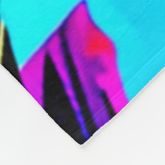 Vivid Canine Vibes Design Fleece Deken (Hoek)