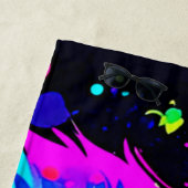 Vivid Canine Vibes Design Strandlaken (In situ)