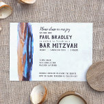 Vivid Caramel & Blue Bar Mitzvah Uitnodiging<br><div class="desc">Sterke vivid penseellijnuitnodiging met hints van aubergine,  pruimen,  karamel,  blauw,  & turkooise waterverven. Het de uitnodigingsontwerp van de bar Mitzvah kan naar een ander punt worden overgebracht,  en andere kaartgrootte is beschikbaar. Het aanpassen rsvp kaarten en de etiketten van het terugkeeradres zullen de blik voor uw speciale verjaardagsgebeurtenis voltooien!</div>