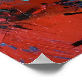 Vivid Chaos – Bold Abstract Expressionist Art Prin Poster (Hoek)