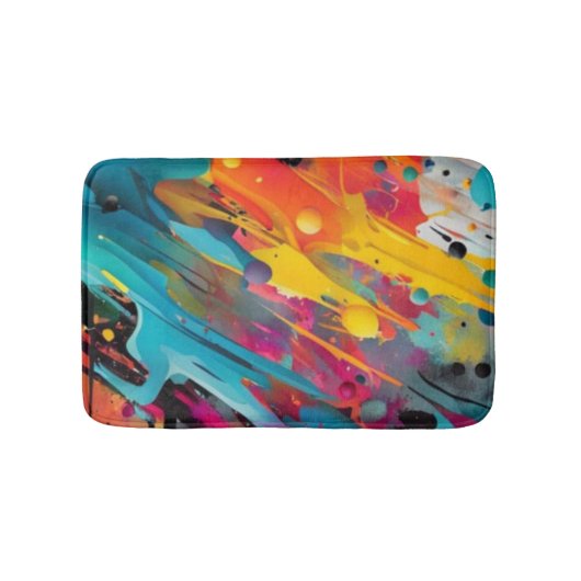 Vivid Chaos Splash Graffiti Badmat (Voorkant)