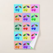 Vivid Cherries in Pop Art Style Bad Handdoek (Handdoek)