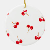 Vivid Cherry Pattern Keramisch Ornament (Voorkant)