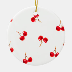Vivid Cherry Pattern Keramisch Ornament