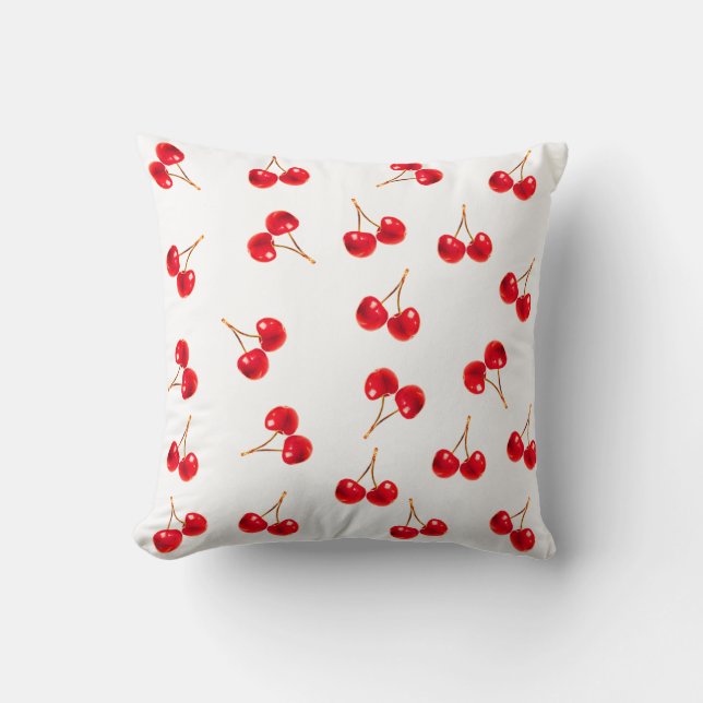 Vivid Cherry Pattern Kussen (Voorkant)