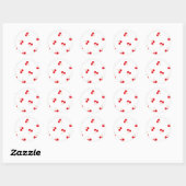 Vivid Cherry Pattern Ronde Sticker (Vel)