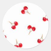 Vivid Cherry Pattern Ronde Sticker (Voorkant)