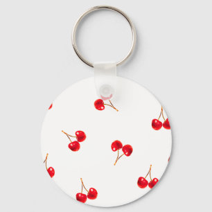 Vivid Cherry Pattern Sleutelhanger