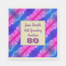 Vivid Colorful Milestone Celebration 80th Birthday