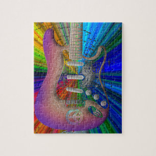 Vivid Colors Peace Guitar Puzzle Legpuzzel