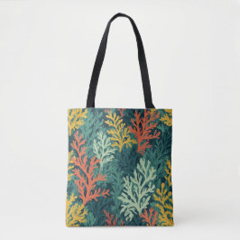 Vivid Coral Forest - Canvas tas