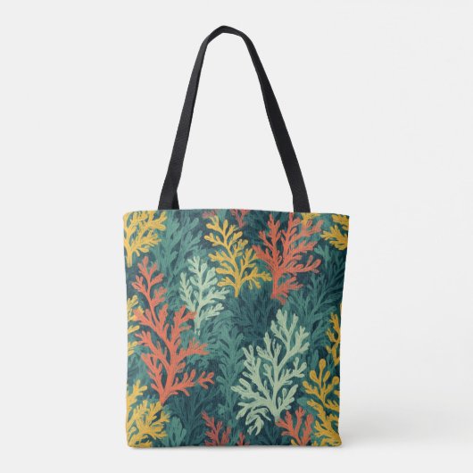 Vivid Coral Forest - Canvas tas (Achterkant)