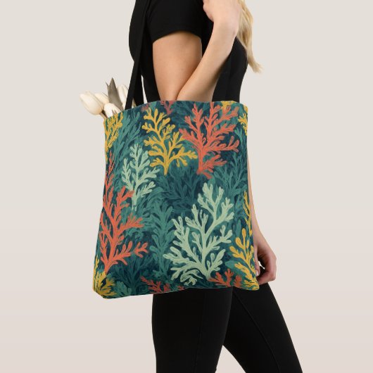 Vivid Coral Forest - Canvas tas (Dichtbij)