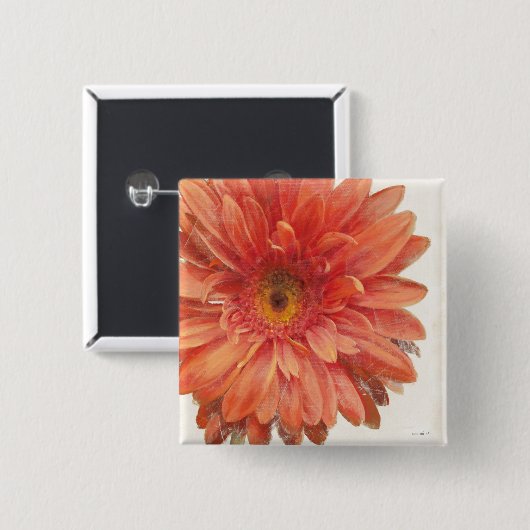 Vivid Daisy Vierkante Button 5,1 Cm (Voorkant /achterkant)