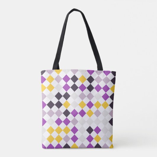 Vivid Diamond Dance Tote Bag (Achterkant)