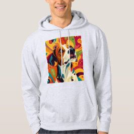 Vivid Dog Portrait – Fusion of Art en Pooch Liefde Hoodie