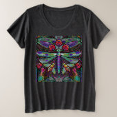 Vivid dragonfly damesthemd plus T-shirt (Design voorkant)