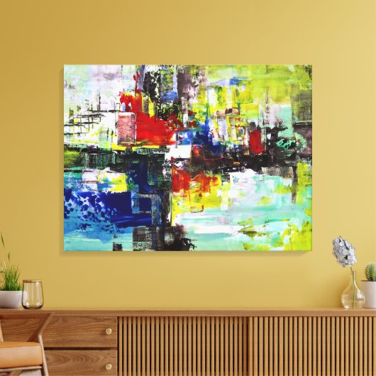"Vivid Dreams", Abstract Art Canvas Afdruk (Insitu (Woonkamer))