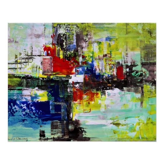 "Vivid Dreams", Abstract Art Perfect Poster (Voorkant)