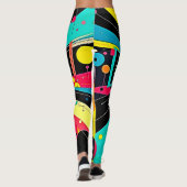 Vivid Dreams: Een Neon Odyssee Leggings (Achterkant)