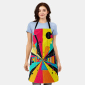 Vivid Dreams: Een Neon Odyssee Schort (Gedragen)