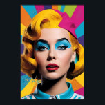 Vivid Elegance - Bold Pop Art Woman Poster<br><div class="desc">Maak een statement met dit opvallende pop kunstportret van een vrouw met levendig geel haar. Met gedurfde kleuren, scherpe contrasten en een moderne artistieke flair, voegt deze opvallende muurkunst een vleugje retro-koele energie toe aan elke ruimte. Ideaal voor kunstliefhebbers, liefhebbers van hedendaagse inrichting en degenen die de tijdloze allure van...</div>