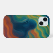 Vivid Emotion Abstract Wave Art iPhone 15 Case (Achterkant horizontaal)