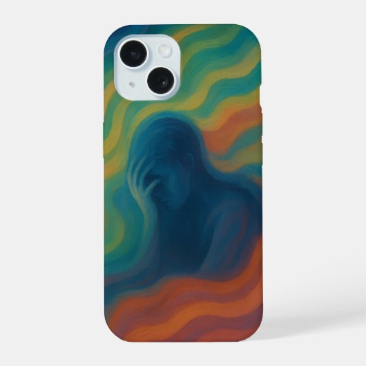 Vivid Emotion Abstract Wave Art iPhone 15 Case (Achterkant)