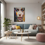 Vivid Expression – Abstracte portretkunst Perfect Poster