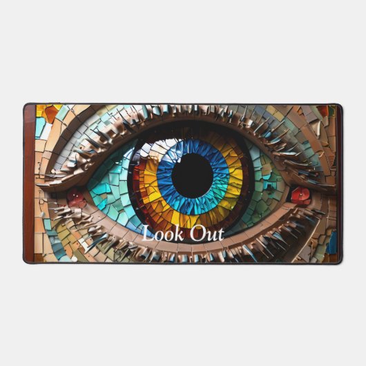 Vivid Eye Glas in lood Mozaïek Bureaumat (Voorkant)