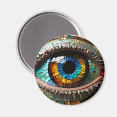 Vivid Eye Glas in lood Mozaïek Magneet (Voorkant / Achterkant)