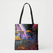 Vivid Fantasy Mushroom Planet Tote Bag (Voorkant)