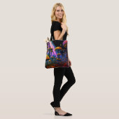 Vivid Fantasy Mushroom Planet Tote Bag (Op model)