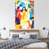 Vivid Fauvist Visie op Las Meninas Canvas Afdruk (Insitu (Slaapkamer))