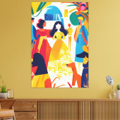 Vivid Fauvist Visie op Las Meninas Canvas Afdruk (Insitu (Woonkamer))
