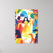 Vivid Fauvist Visie op Las Meninas Canvas Afdruk (Voorkant)