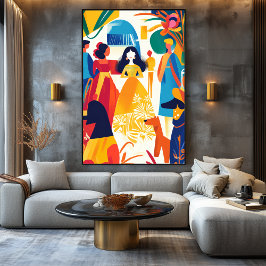 Vivid Fauvist Visie op Las Meninas Canvas Afdruk