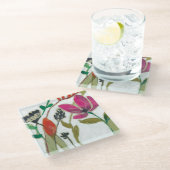Vivid Flowers Glazen Onderzetter (Schuin)