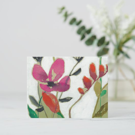 Vivid Flowers I Briefkaart (Staand voorkant)