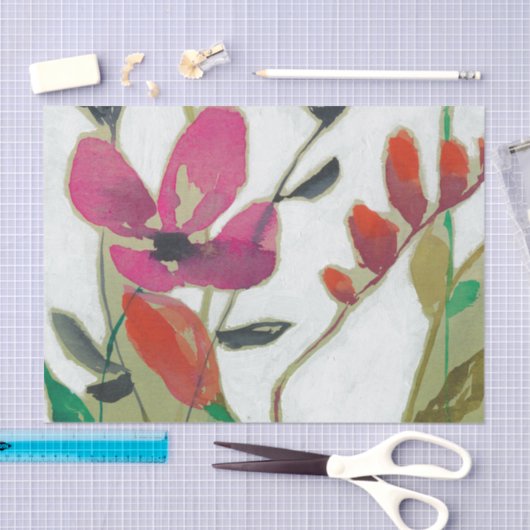 Vivid Flowers I Tissuepapier (Craft)