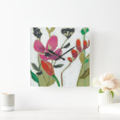 Vivid Flowers I Vierkante Klok (Huis)